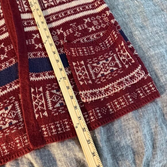 Billabong Aztec Trek Knit Open Front Cardigan Sweater JV12CAZB Womens size Large - Picture 10 of 10